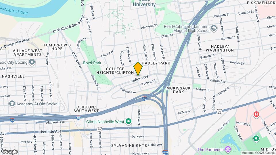 3316 Clifton Ave Map and Location Details