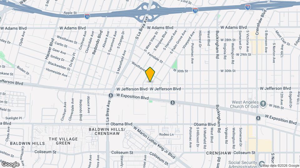 3035 S Palm Grove Ave, Unit 3035 South Palm Grove Ave, Los Angeles Mapa y Detalles de la Ubicación