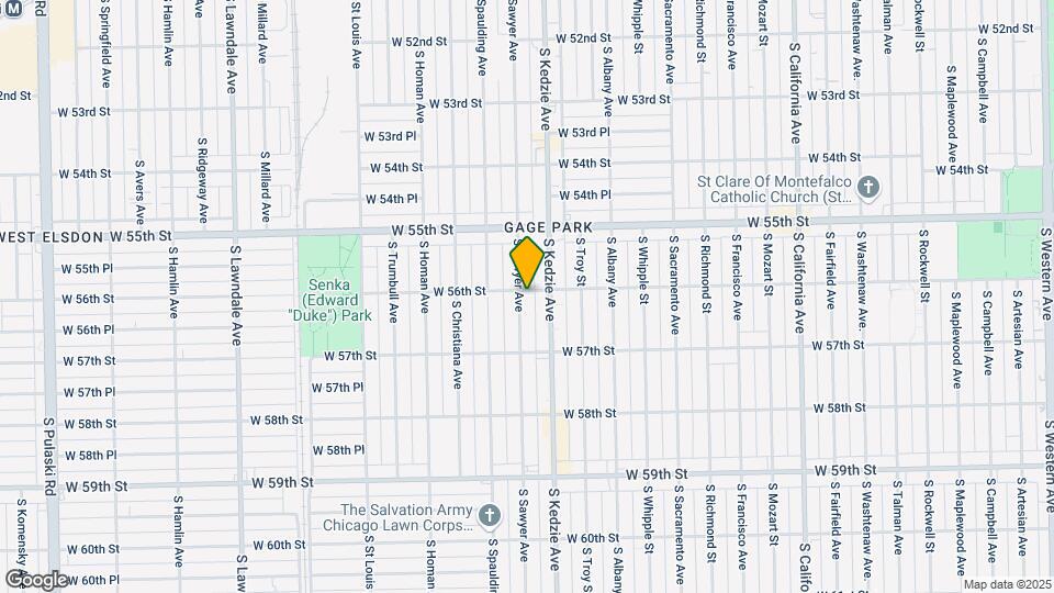 5601-5603 S Sawyer Ave Map and Location Details