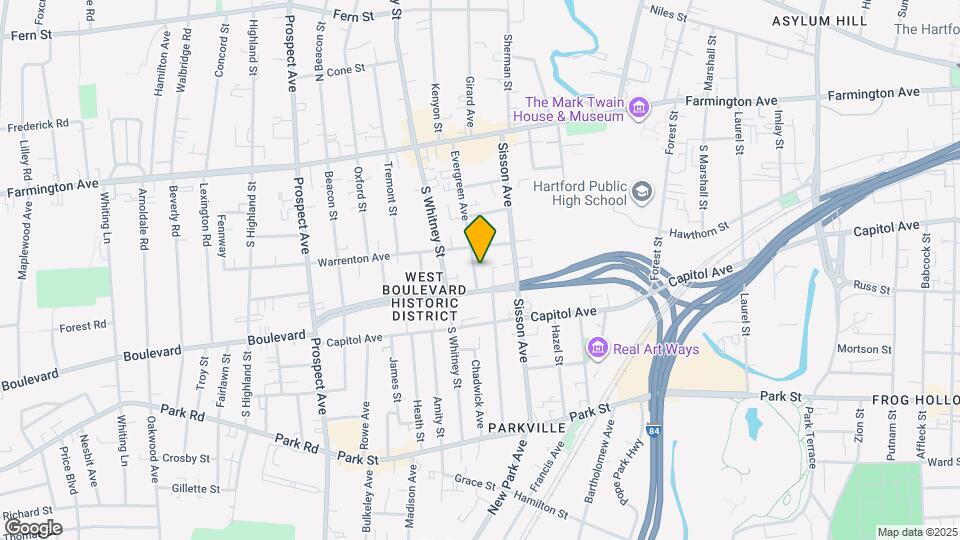 120 Evergreen Ave Map and Location Details