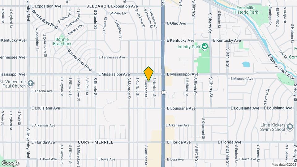 1150 S Jackson St Map and Location Details