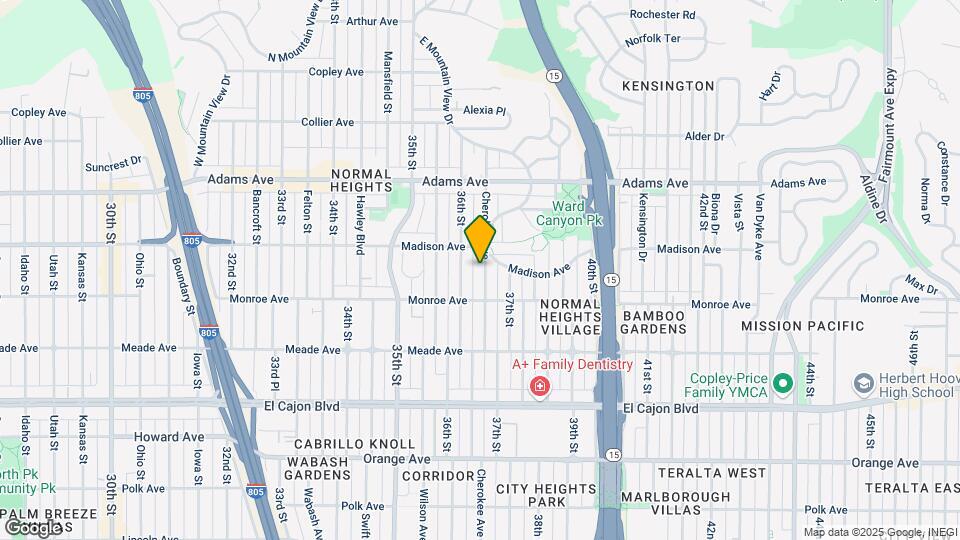 4554-4556 Cherokee Ave Mapa y Detalles de la Ubicación
