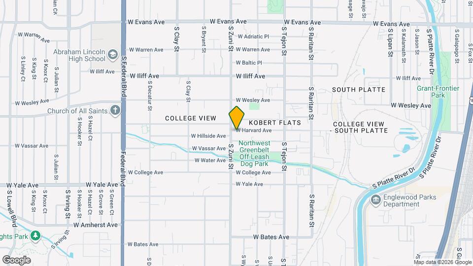 2340 W Harvard Ave Map and Location Details