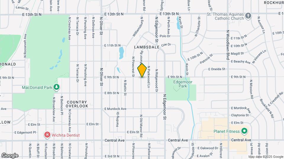 950 N Old Manor Rd Map and Location Details