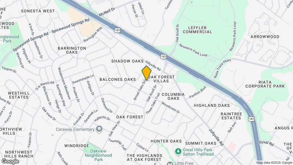 11803 Broad Oaks Dr Map and Location Details