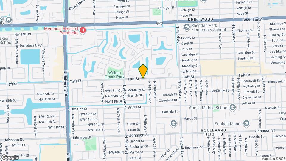 7438 Taft St Map and Location Details