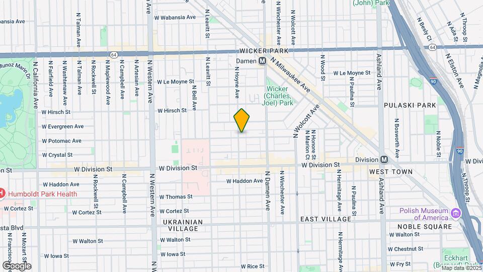 1301 N Hoyne Ave Mapa y Detalles de la Ubicación