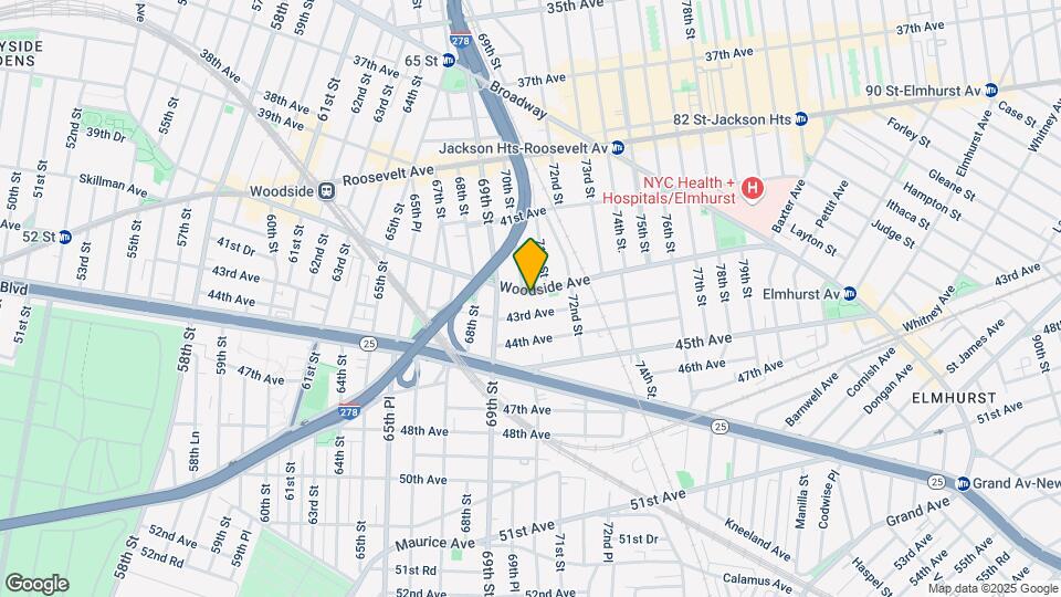 7006 Woodside Ave Map and Location Details