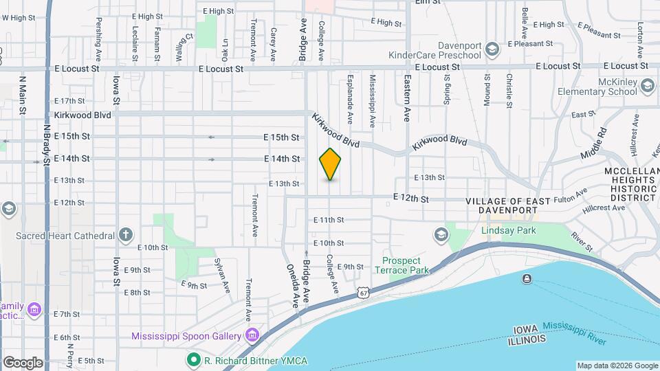 1211 College Ave Map and Location Details