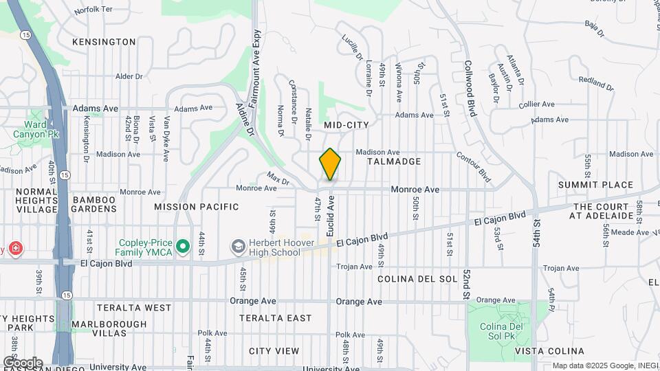 4502 Euclid Ave Map and Location Details