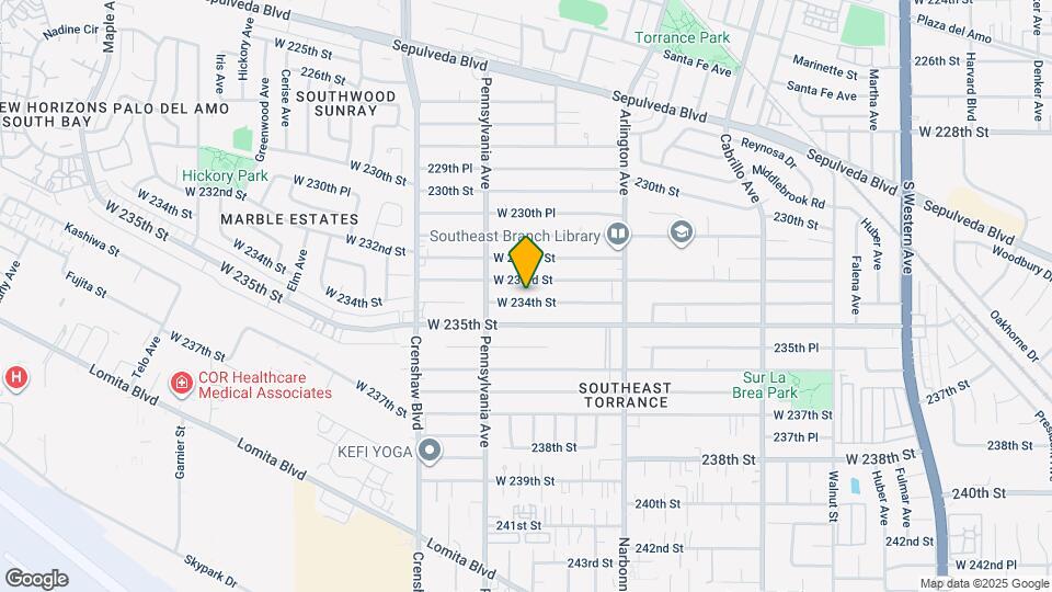 2335 W 234th St Map and Location Details