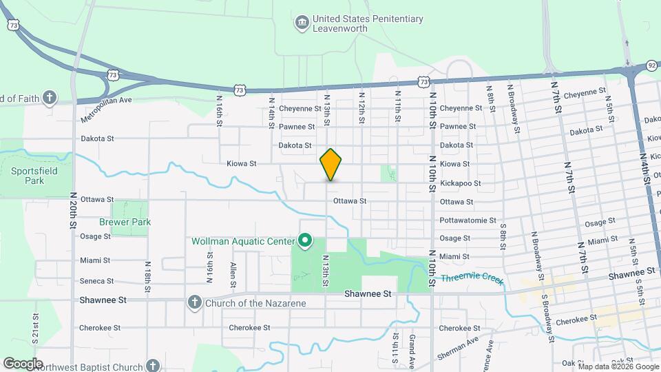 1231 Kickapoo St Map and Location Details