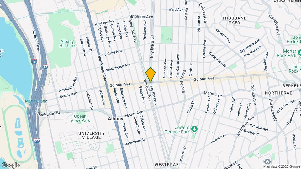 1272 Solano Ave Mapa y Detalles de la Ubicación
