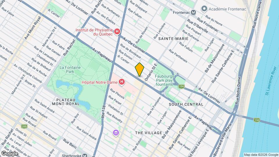 2049 Papineau Av Map and Location Details