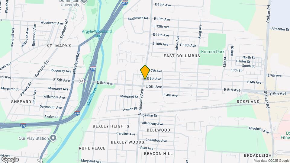 744 N Cassady Ave Map and Location Details
