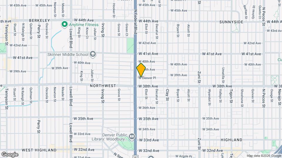 2960 W Denver Pl Map and Location Details