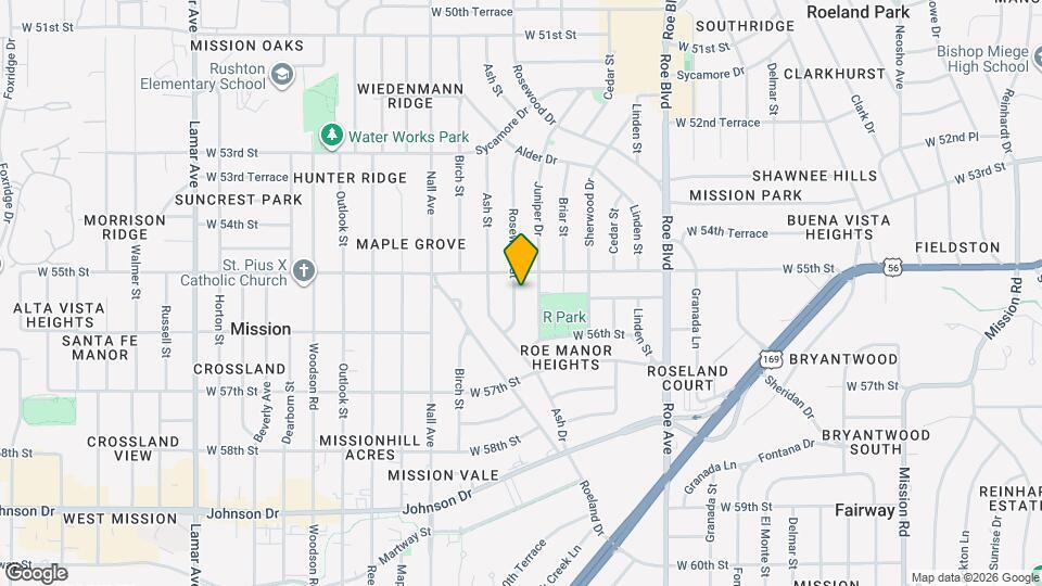 5515 Rosewood St Map and Location Details