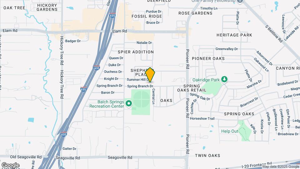 12629 Spring Branch Dr Map and Location Details