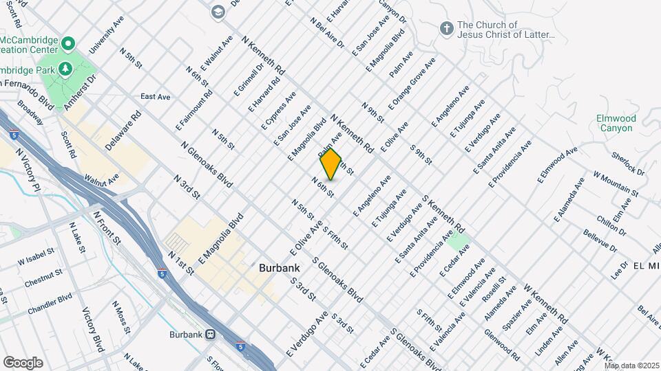 604 E Orange Grove Ave Map and Location Details