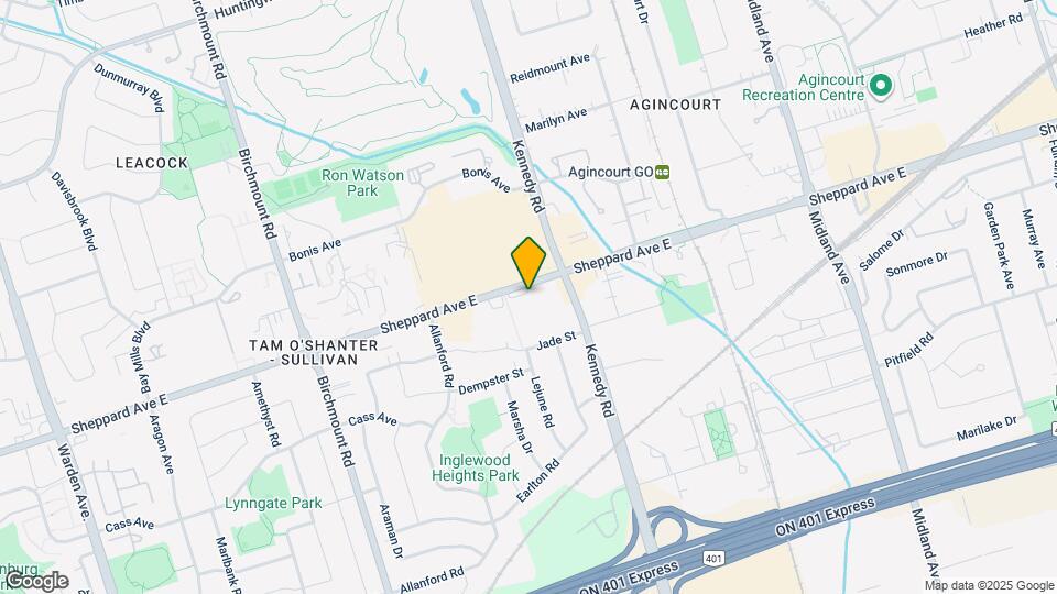 3875 Sheppard Ave E Map and Location Details