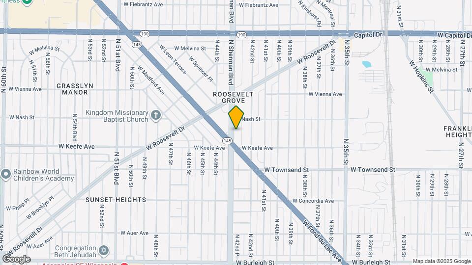 3612 N Sherman Blvd Map and Location Details