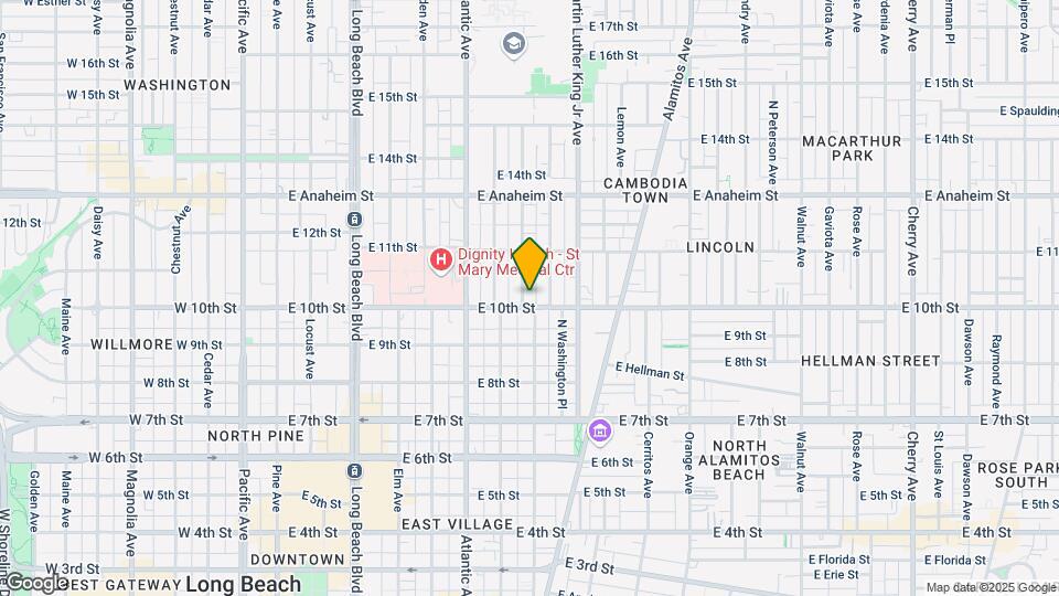 1012 Olive Ave Map and Location Details