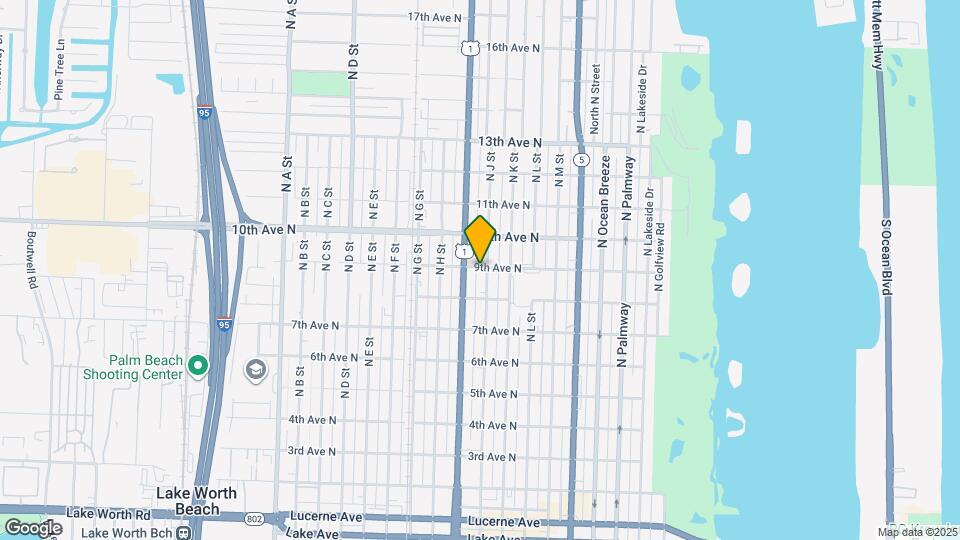 829 N J St Map and Location Details