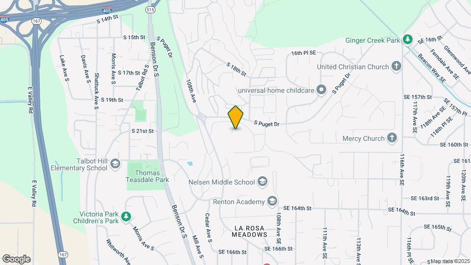 1319 S Puget Dr Map and Location Details