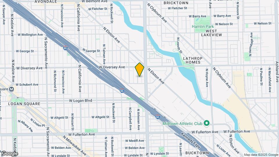 2717 N Artesian Ave, Unit 2 Map and Location Details