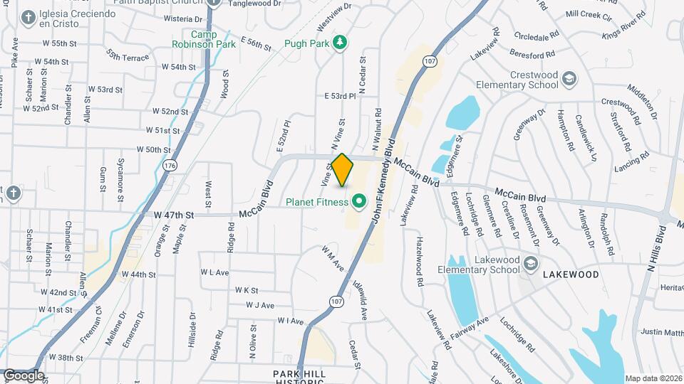 4705 N Cedar St Map and Location Details