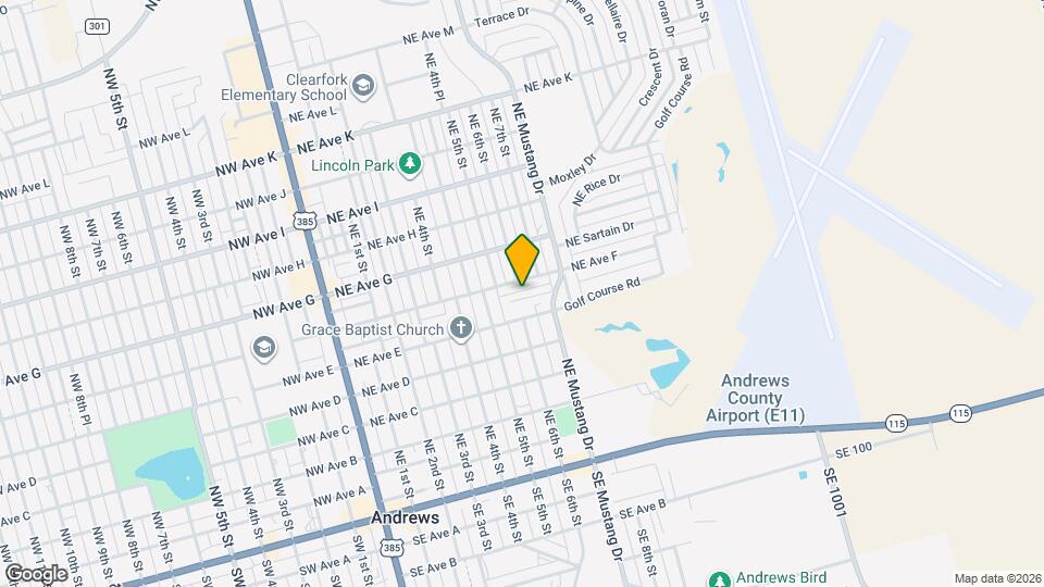 607 NE Ave E Pl Map and Location Details