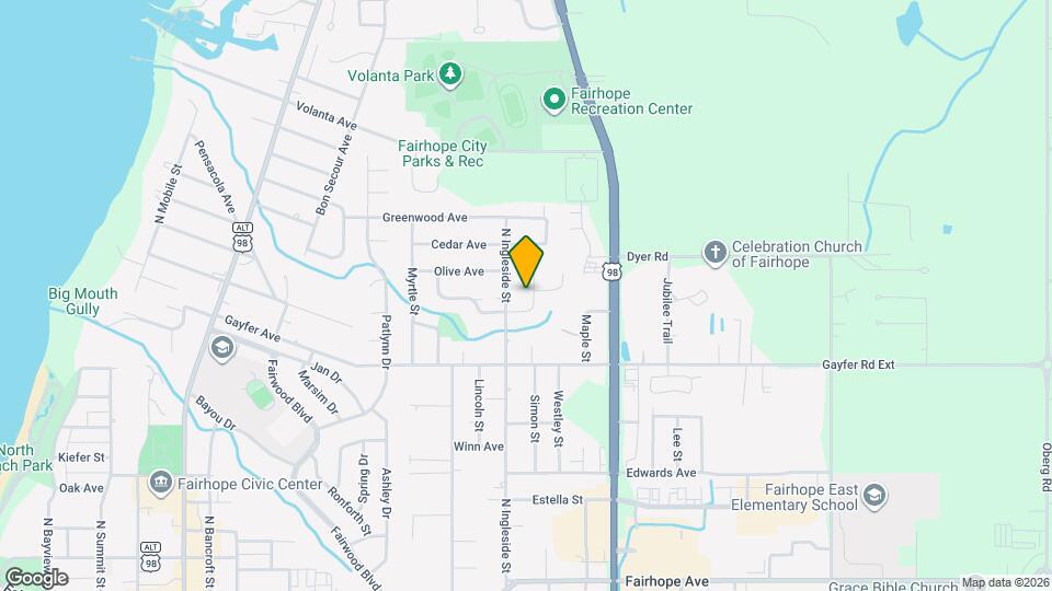 505 Evergreen St Map and Location Details