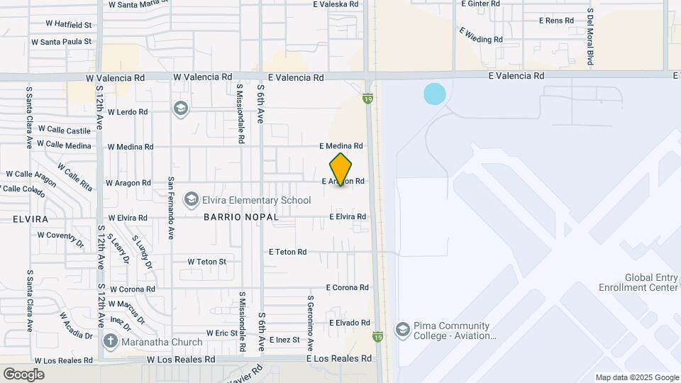 358 E Aragon Rd Map and Location Details