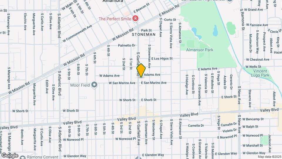 1036 S Garfield Ave Map and Location Details