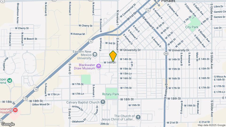 1017 W 14th Ln Map and Location Details