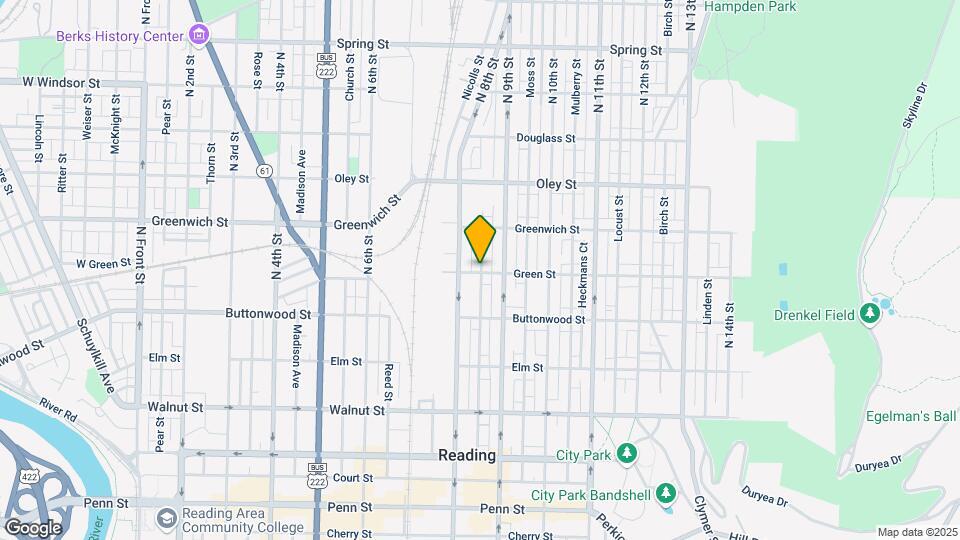 825 Green St Map and Location Details