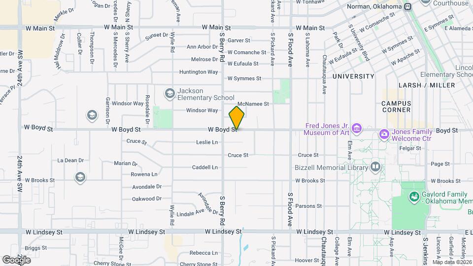1034 W Boyd St Map and Location Details