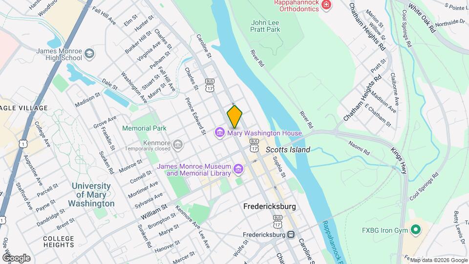 1201 Princess Anne St Map and Location Details