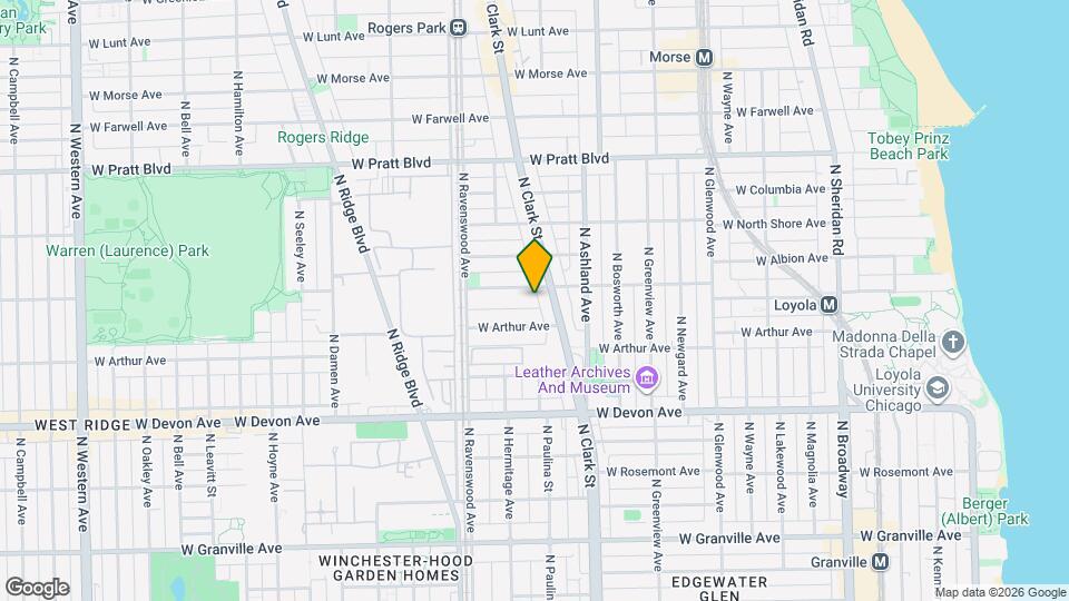 1701 W Albion Ave Map and Location Details