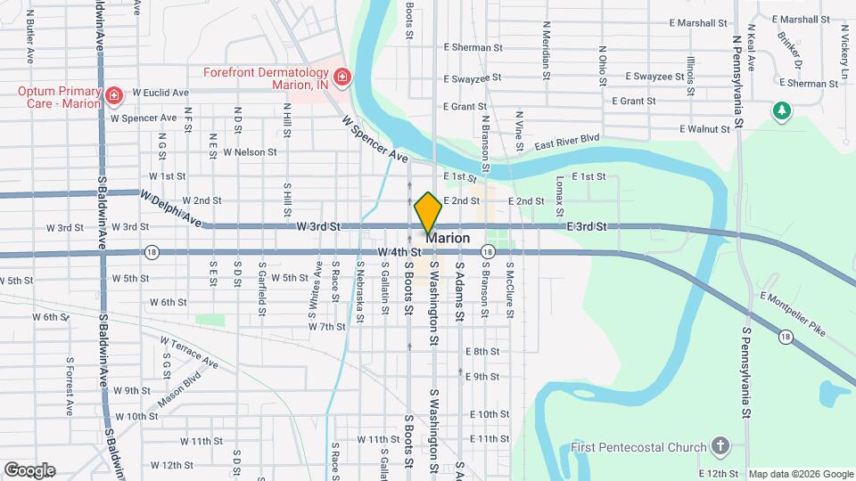 314 S Washington St Map and Location Details