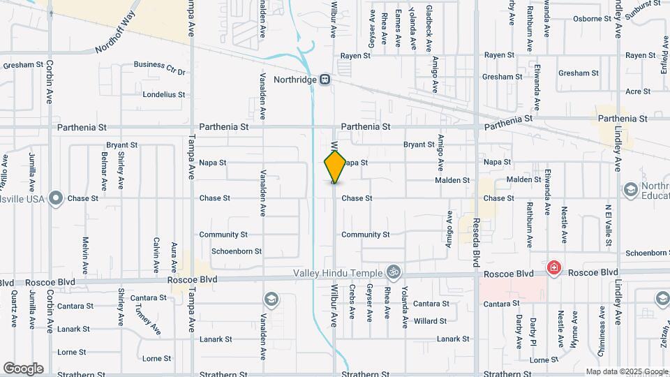 8512 Wilbur Ave Map and Location Details