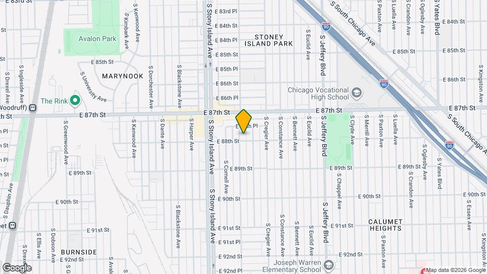 8751 S East End Ave Map and Location Details