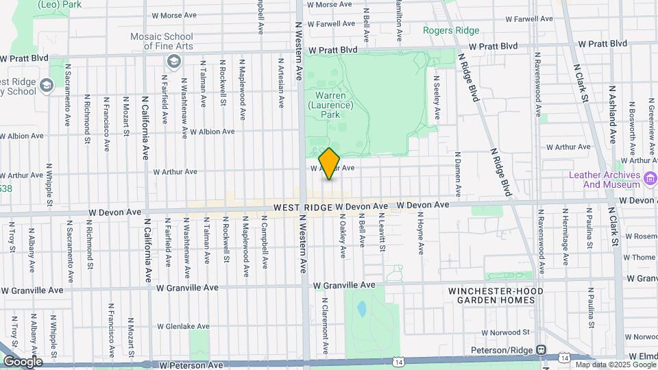 6431 N Claremont Ave Map and Location Details