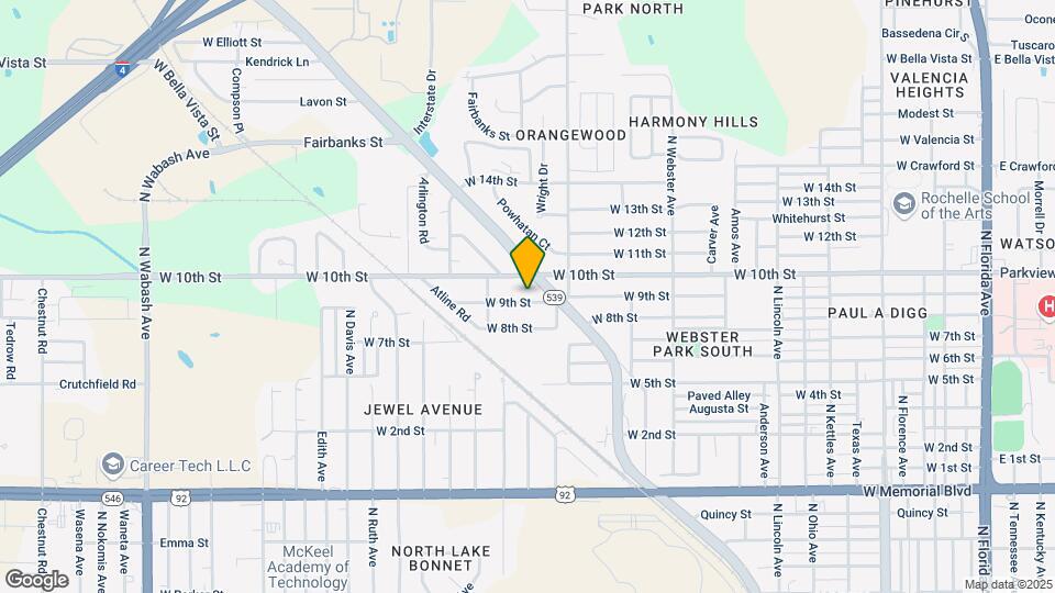 1231 W 9th St Map and Location Details