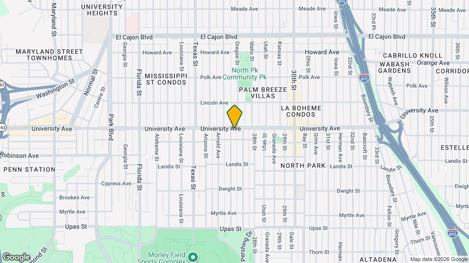 2611 University Ave, Unit A Mapa y Detalles de la Ubicación