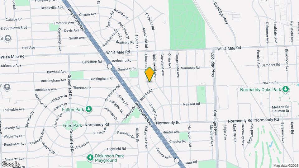 4420 Elmwood Ave Map and Location Details