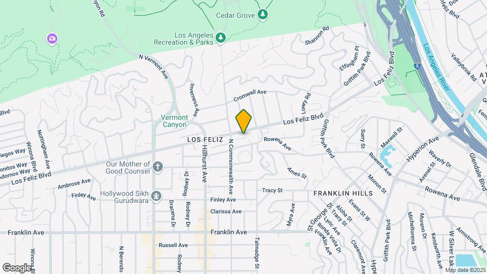 4250 Los Feliz Blvd Map and Location Details