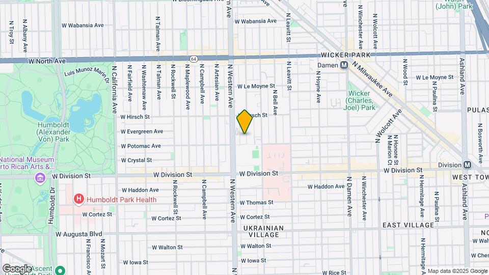 1312 N Claremont Ave Map and Location Details