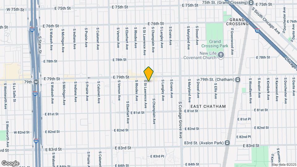 7921 S St Lawrence Ave Map and Location Details