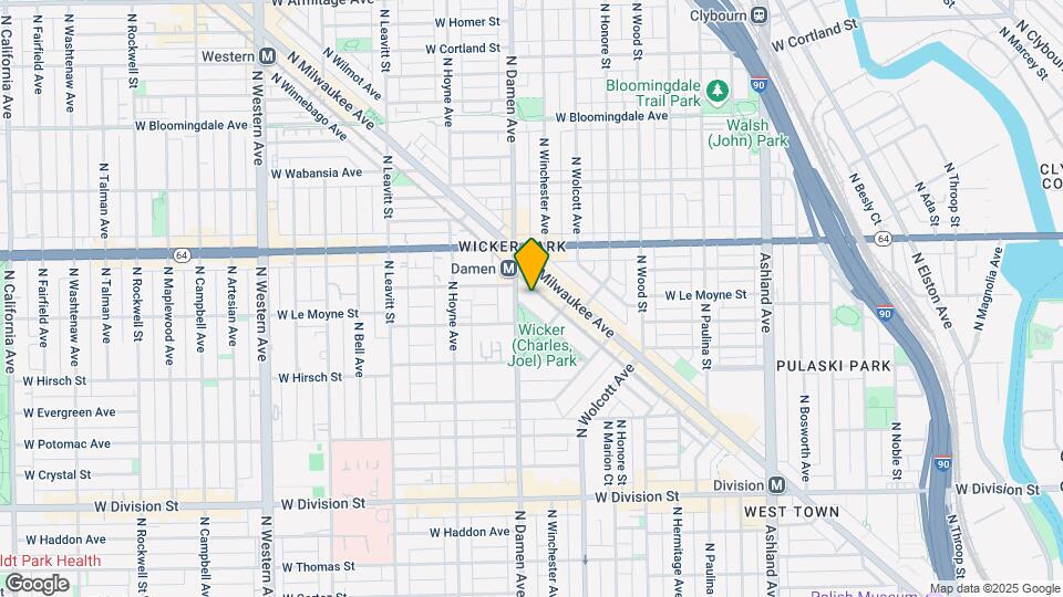 1527 N Wicker Park Ave Map and Location Details